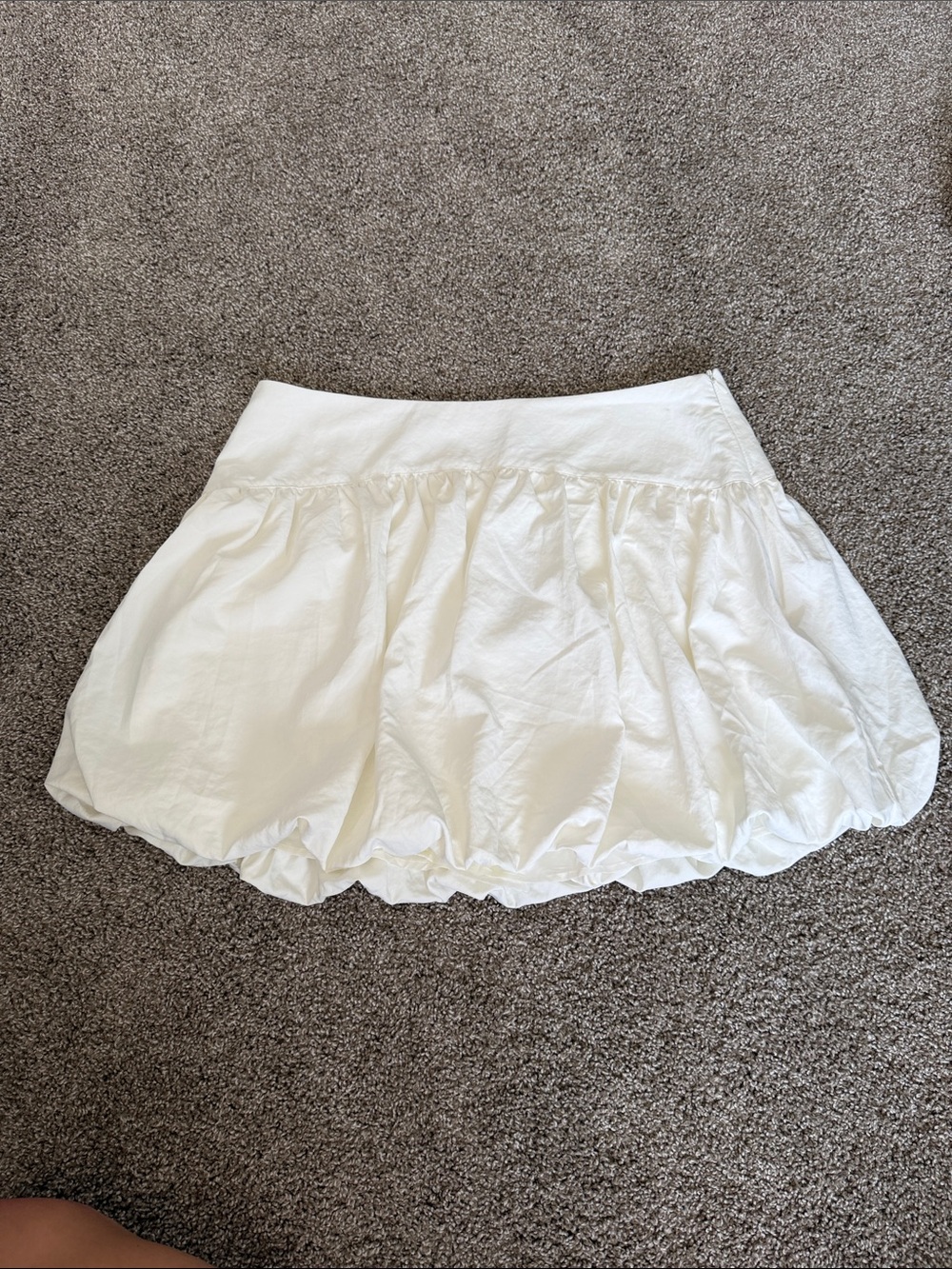 White Women's Bubble Hem Skirt